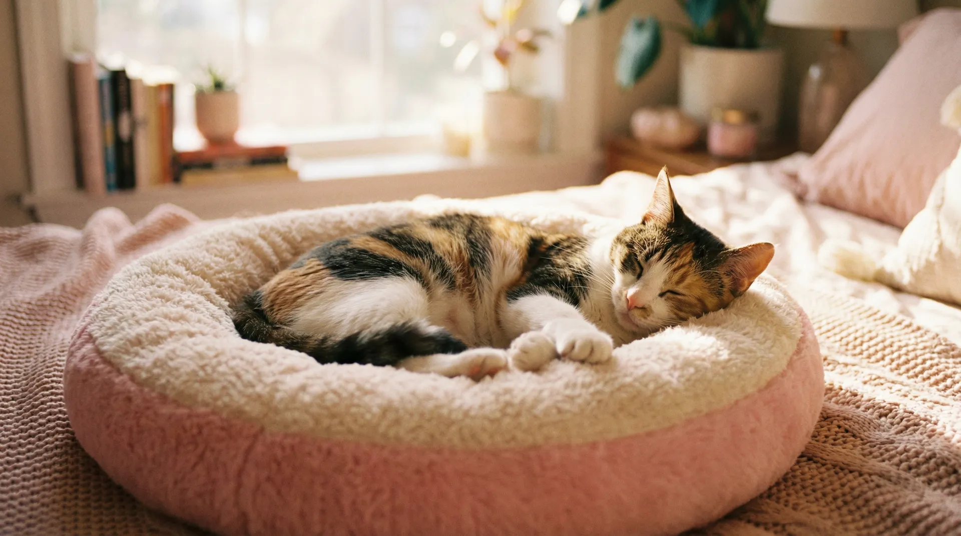 三花猫安静入睡 - 一女五男羊上树玩法描述